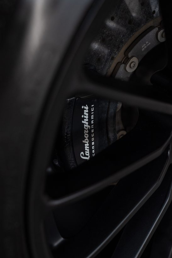 Lamborghini Carboceramic brake caliper detail