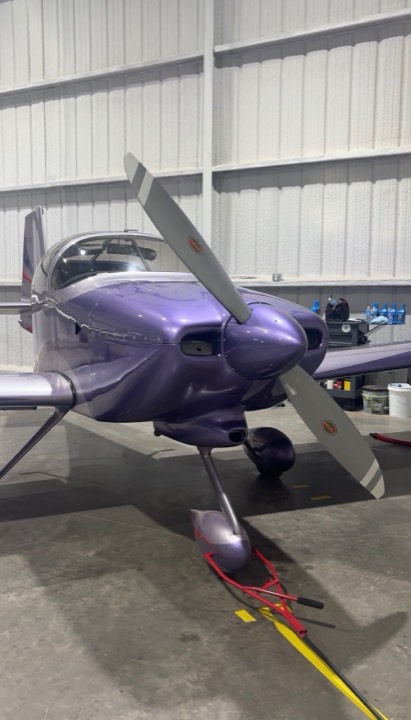 Aircraft nose, spinner, and propeller after detailing in Lubbock TX