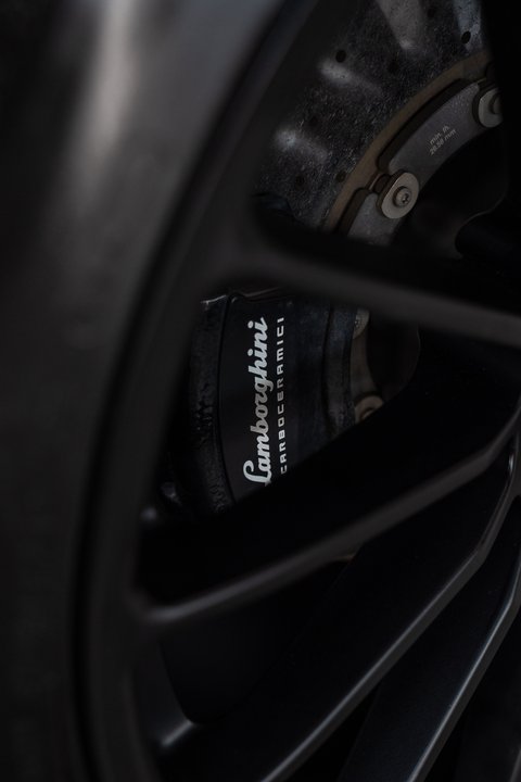 Lamborghini Carboceramic brake caliper detail